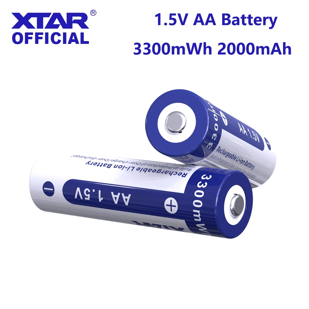 Batteria Xtar Aa 1.5V 3300Mwh Batteria Ricaricabile Agli Ioni Di Litio 4 Pezzi