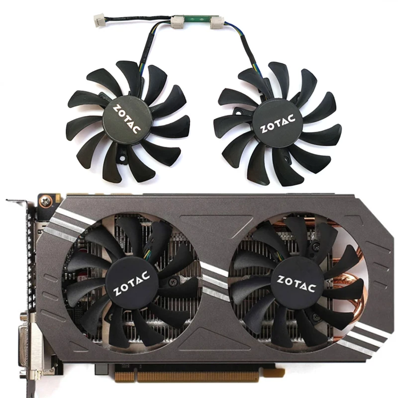 Nuova Ventola Gpu 75Mm 4Pin Muslimex Gtx 970, Per Ventola Di Raffreddamento Della Scheda Grafica Zotac Geforce Gtx 970