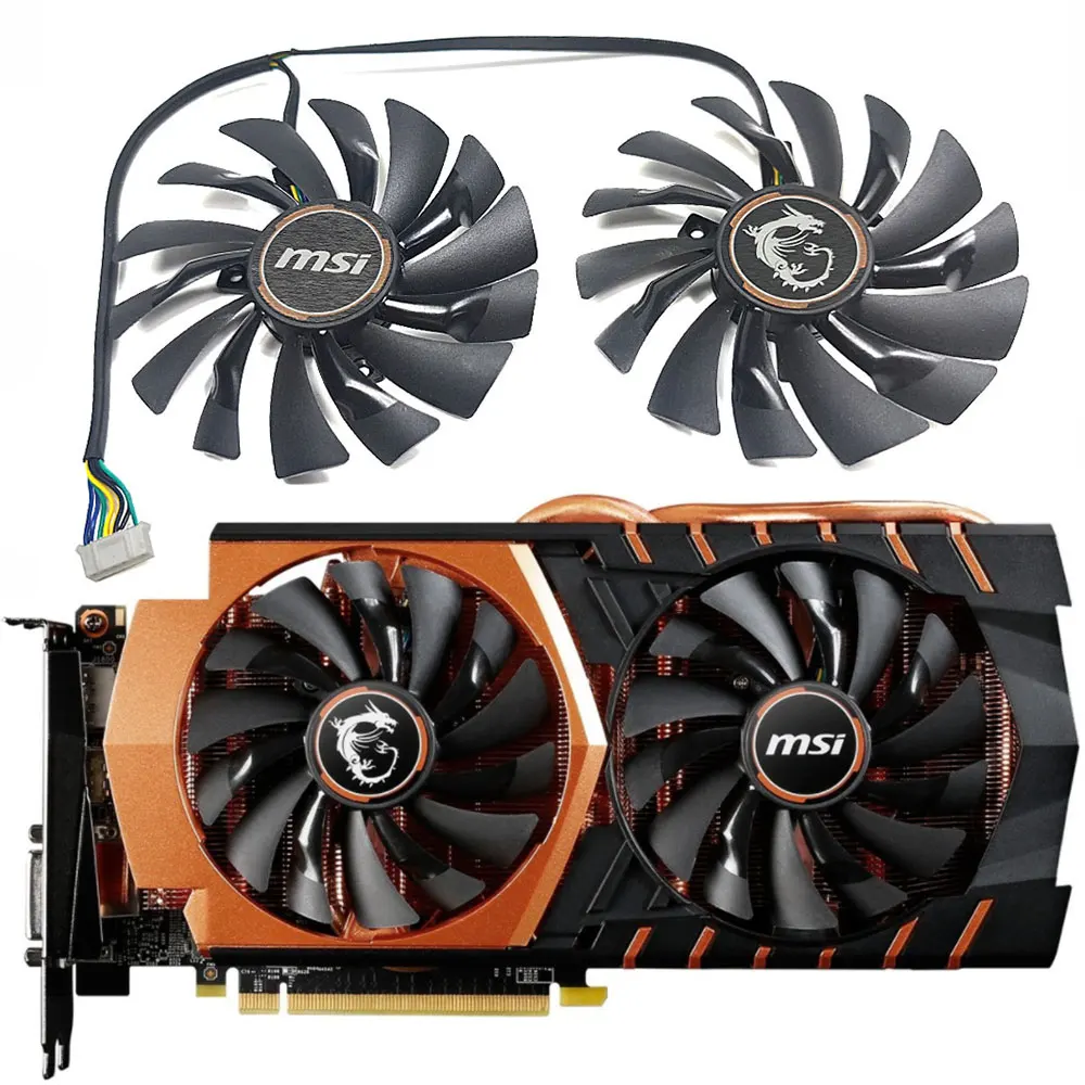 Nuova Ventola Gpu Da Gioco 95Mm 6Pin Muslimex Gtx 970, Per Ventola Di Raffreddamento Della Scheda Grafica Da Gioco Msi Geforce Gtx 970