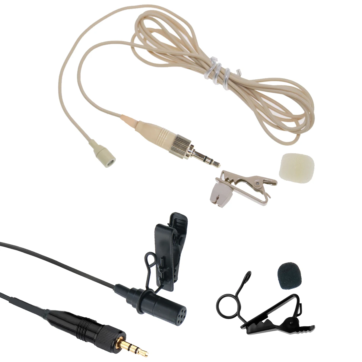 Microfono Lavalier A Condensatore Omnidirezionale Pro Per Sony Uwp Utx D11 D21 B2 B40 V1 Beige Nero 2 Colori Opzione