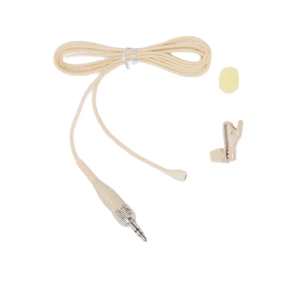 Microfono Lavalier Con Cravatta Beige/Nero Per Sony Utx Uwp V1 D11 D21 B40 B2 Wireless Beltpack Sennheiser Ew Bodypack