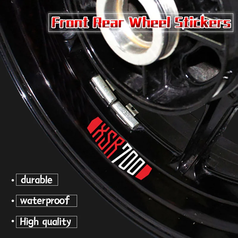2024 8 X Moto Wheel Sticker Hub Tire Reflective Rim Stripe Tape Adesivi Decorativi Per Decalcomanie Per Yamaha Xsr700 Xsr700 Xsr 700