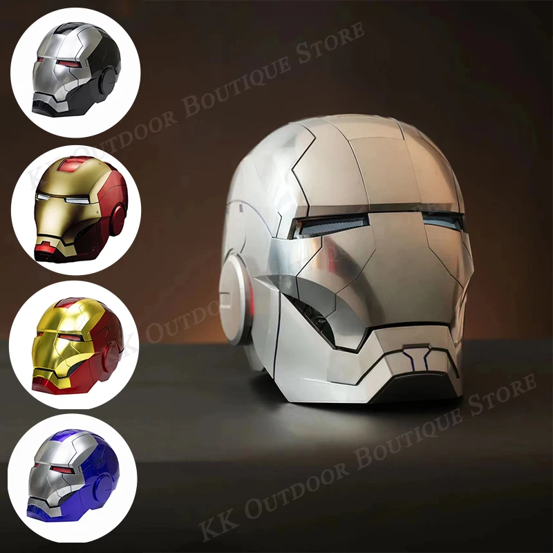 1:1 Marvel Iron Man Helmet Autoking Mk5 Telecomando E Controllo Vocale Iron Man Maschera Automatica Per Casco Con Luce A Led Giocattolo Regalo Per Rag