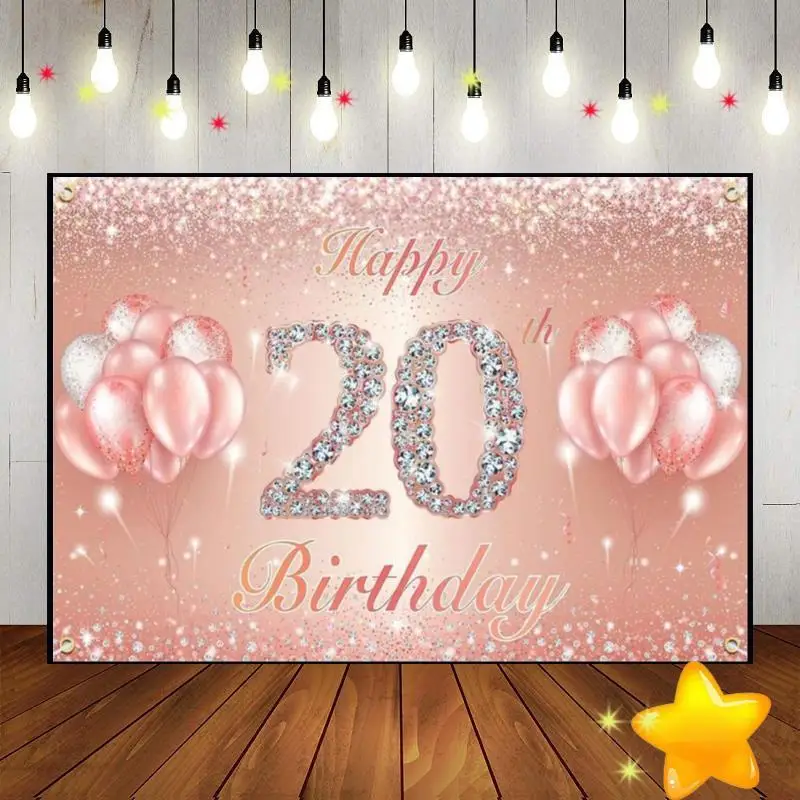 Happy 20Th Birthday Princess Decoration Background Prince Girl Invitation Party Gender Reveal Red Hotwheels Balloon Boy O Game