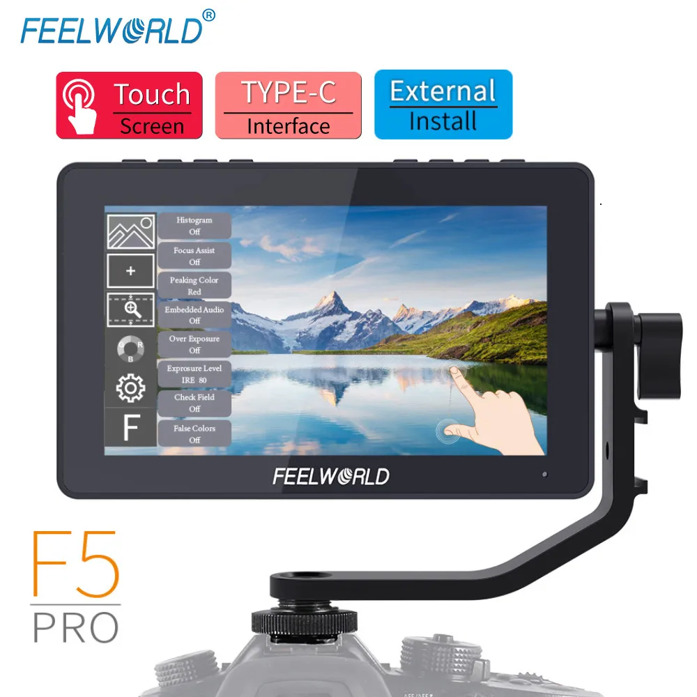 Feelworld F5 Pro V4 Monitor Da 6 Pollici Touch Screen Dslr Camera Monitor Da Campo 3D Lut 4K 1920X1080 Fhd Video Focus Assist