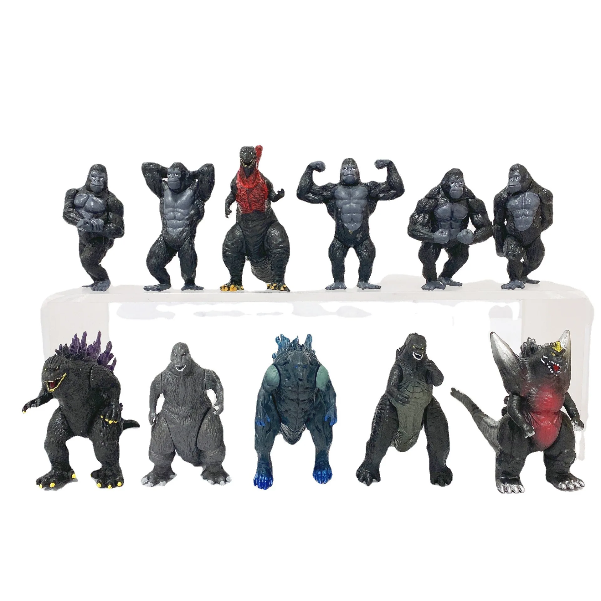 Godzilla Vs. King Kong 11 Pz/Set Dinosaur Gk Pvc Statue Action Figurine Da Collezione Anime Model Toys Figures Gift