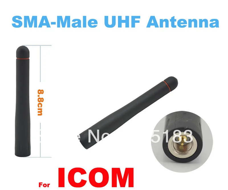 Spedizione Gratuita Uhf Sma - Maschio Antenna Per Icom Two - Way Radio / Walkie Talkie
