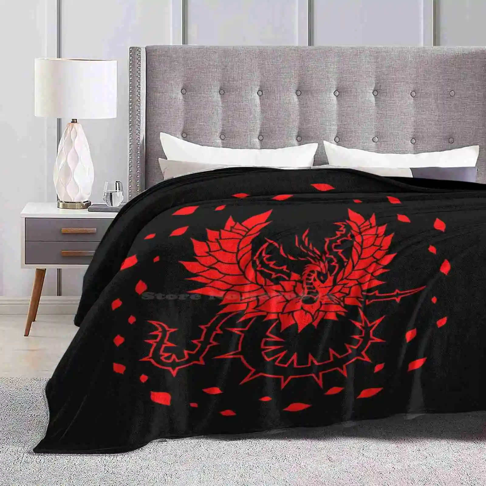 Black Rose Dragon Vendita Calda Stampa Alta Qualità Calda Coperta Di Flanella Yugioh 5Ds Yusei Black Rose Dragon Flower Signer Dragon