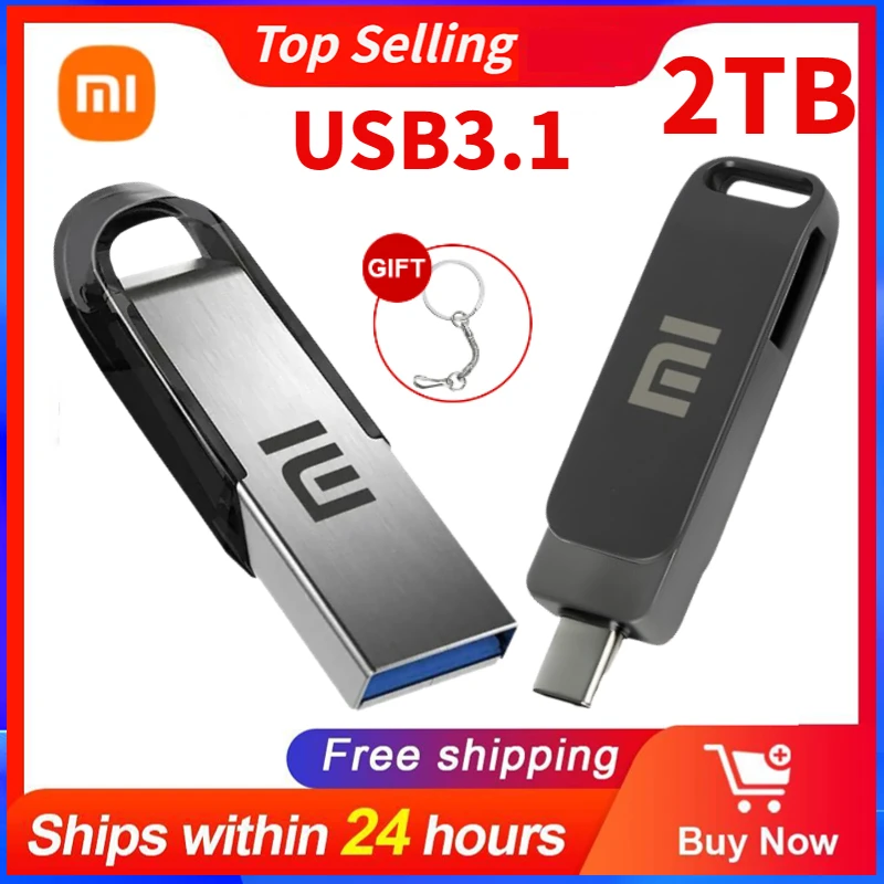 Xiaomi Flash Drive Ultra Dual Drive Luxe Usb Type-C Usb3.1 Pendrive 1Tb 512G 256G 128G Metal Otg Phone Flash Disk Per Pc Phone