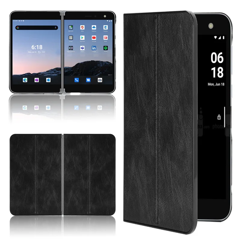 Adatto Per Microsoft Surface Duo Luxury Car Line Custodia Posteriore In Pelle Serie Per Microsoft Surface Duo Phone Case