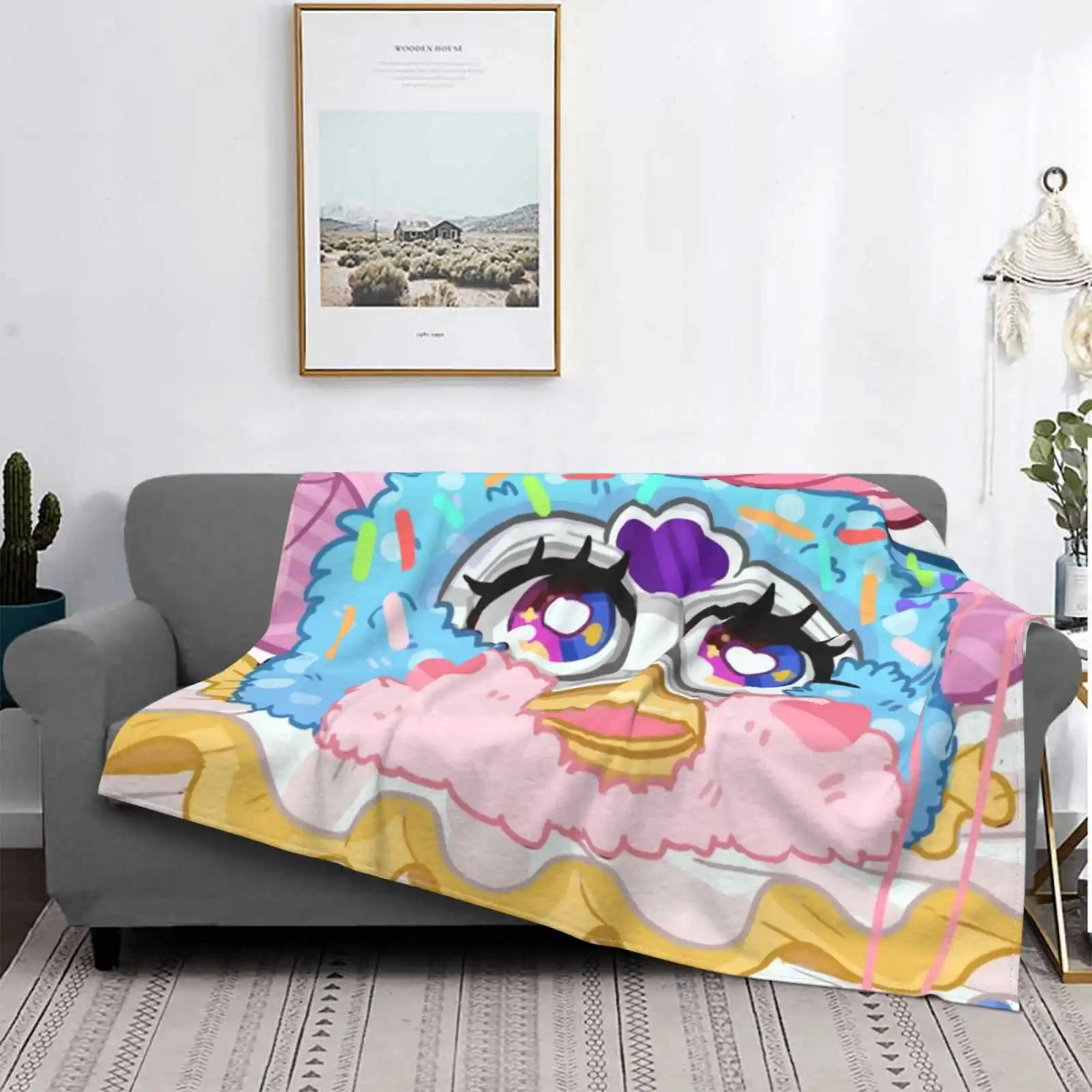 Clown Furby Coperta Per Aria Condizionata Coperta Portatile Da Viaggio Furby Furby Long Furby Cute Clown Custom Party Sprinkles Birthday