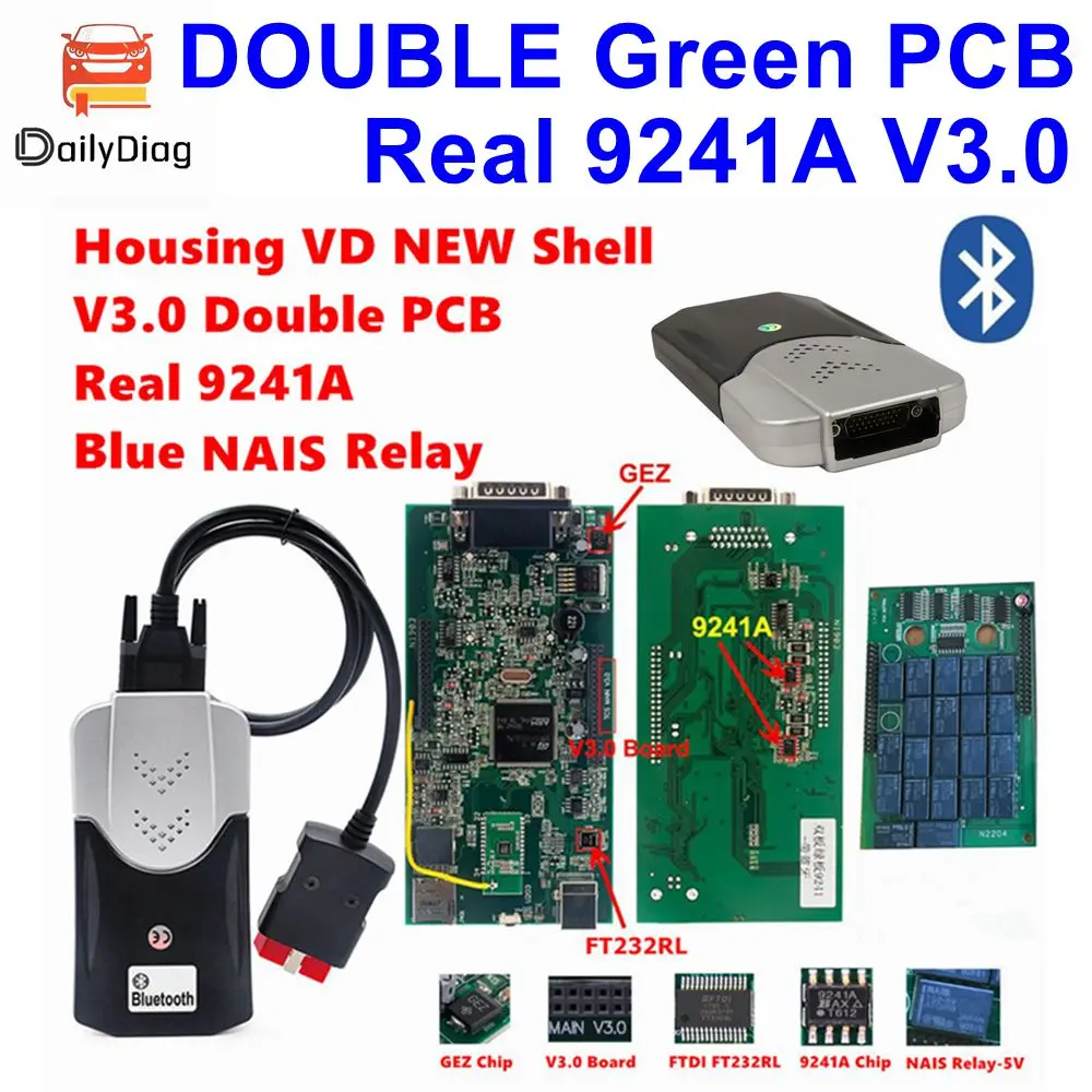 Multidiag Pro + Bluetooth Compatibile V2021.11 Free Keygen V3.0 Nais Relè 9241A Vd150 Scanner Obd2 Per Auto Camion