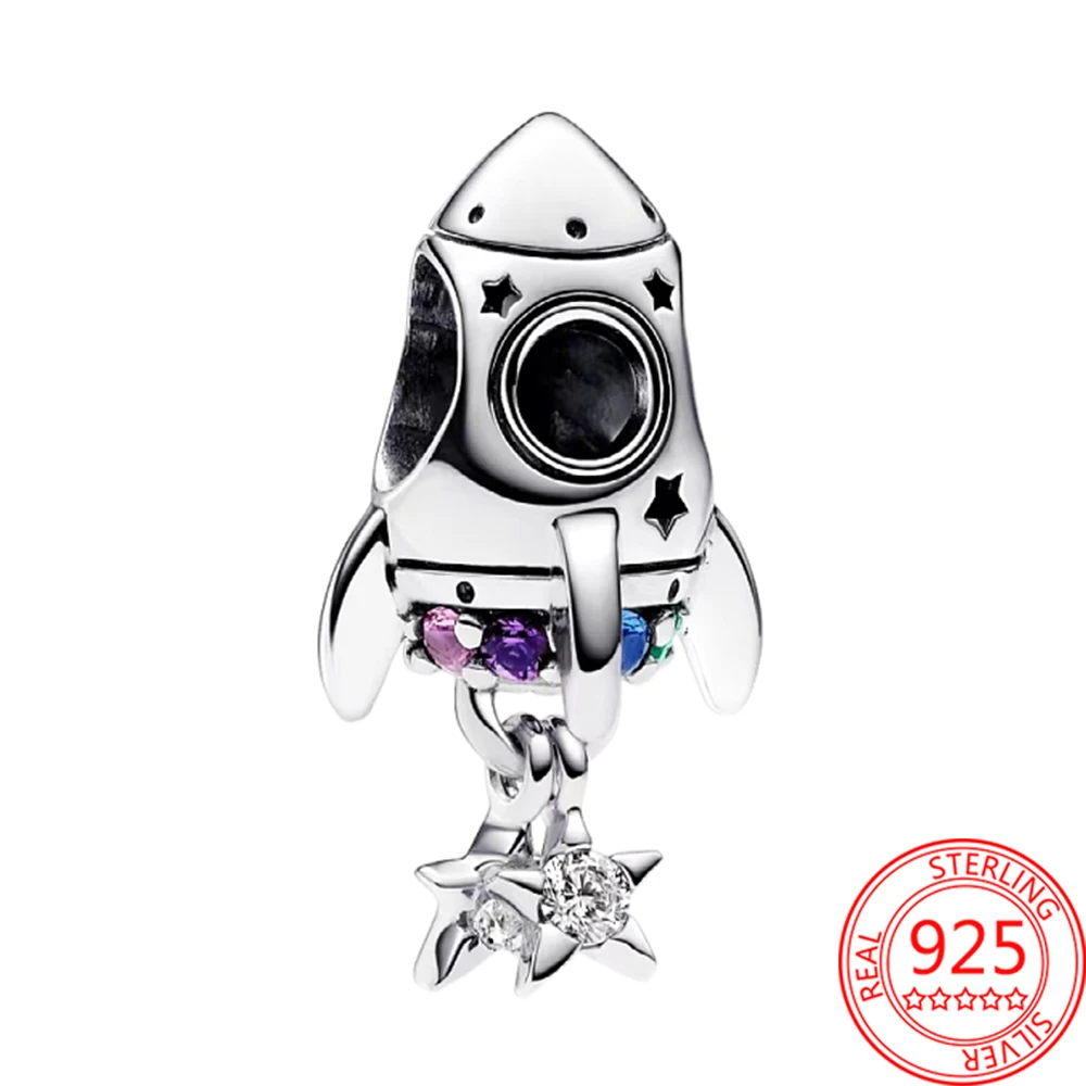Bellissimi Accessori 925 Sterling Silver Star Rocket String Beads Fit Pandora Bracciale Boutique Mix And Match Gift