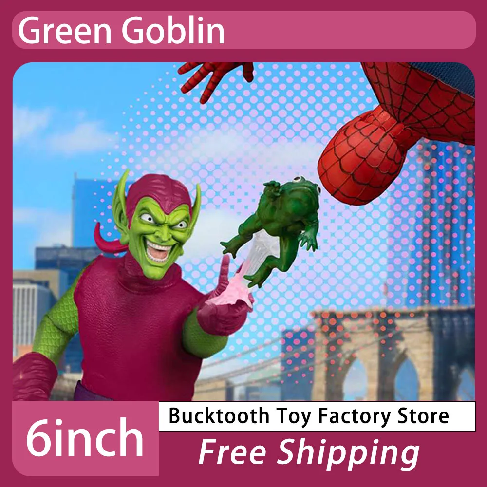 6 Pollici Mezco Anime Figure Green Goblin Action Figurine Green Goblin Figure Deluxe Edition Modello Collettivo Scrivania Decora Toys Gift