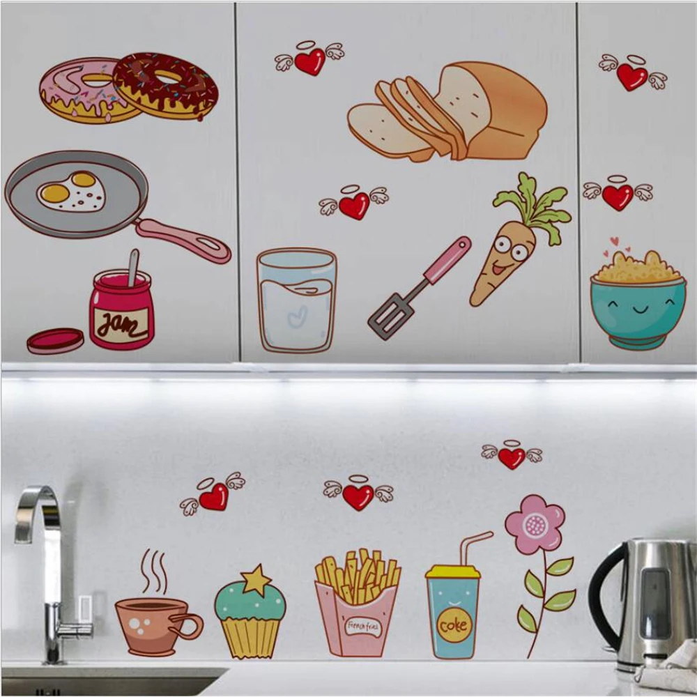 Adesivi Portatili Per Sala Da Pranzo Adesivi Autoadesivi Per Armadietti Semplici Decorano Adesivi Murali Comodi Utensili Da Cucina Per La Casa