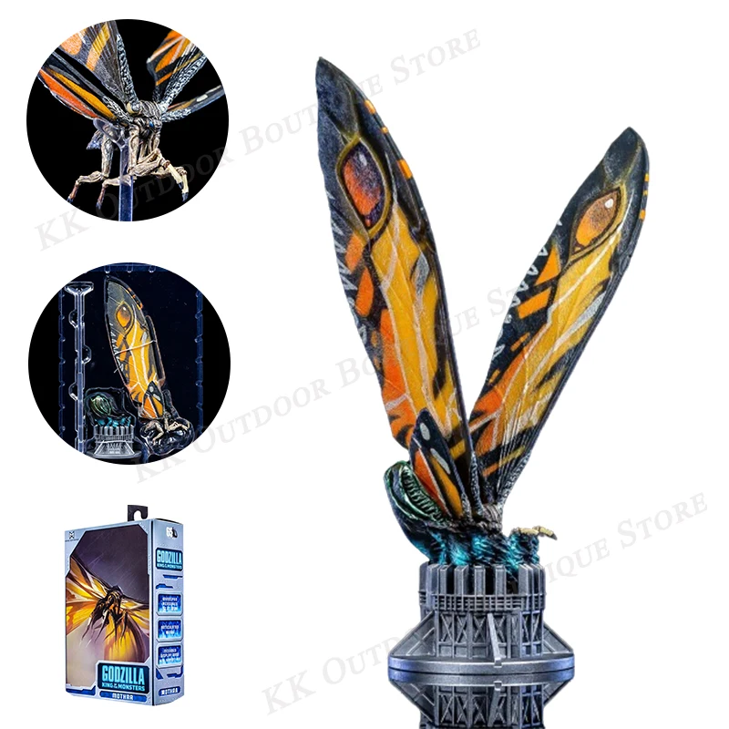 7 Pollici Neca Godzilla Mothra Movie King Of The Monsters Figure Ornamenti Desktop Decorazione Per Le Vacanze Giocattoli Per Bambini Regalo