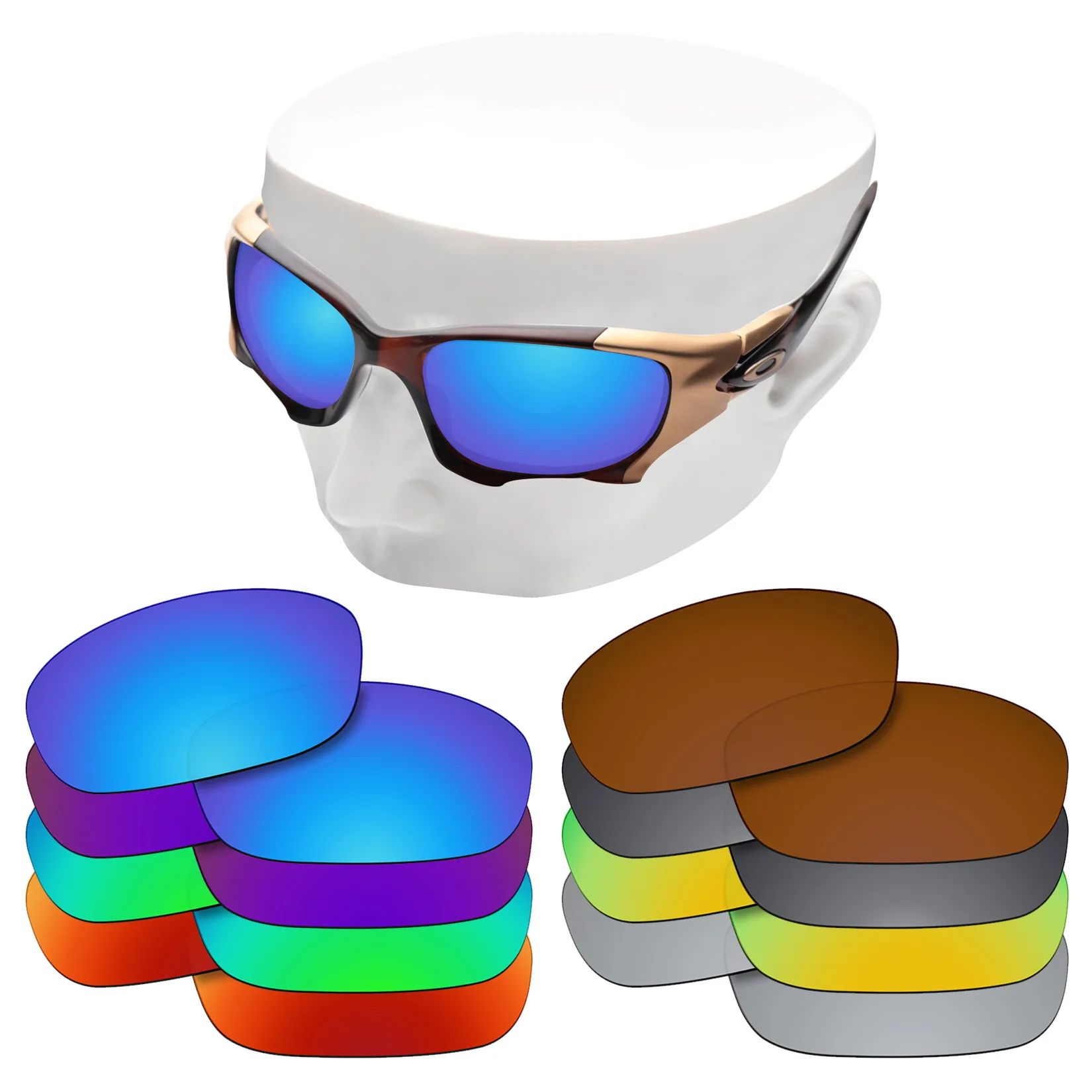 Lenti Di Ricambio Polarizzate Oowlit Per-Oakley Pit Boss 2 Oo9137 Occhiali Da Sole (Solo Lenti)