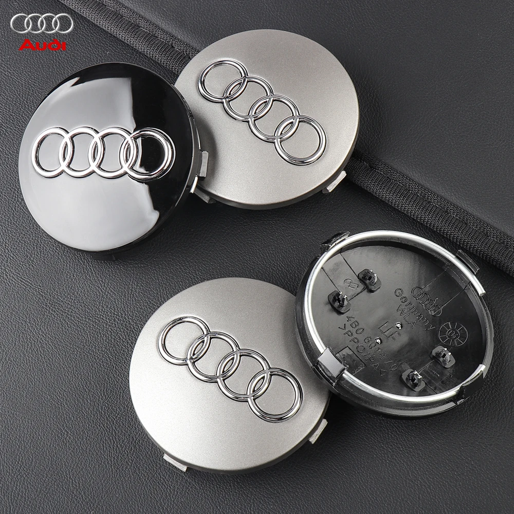 4 Pz 59Mm Car Wheel Center Hub Caps Pneumatici Rim Covers Accessori Decorativi Per Audi Sline Tt A1 A2 A3 A4 A5 A6 A7 A8 8P B6 B7 B8