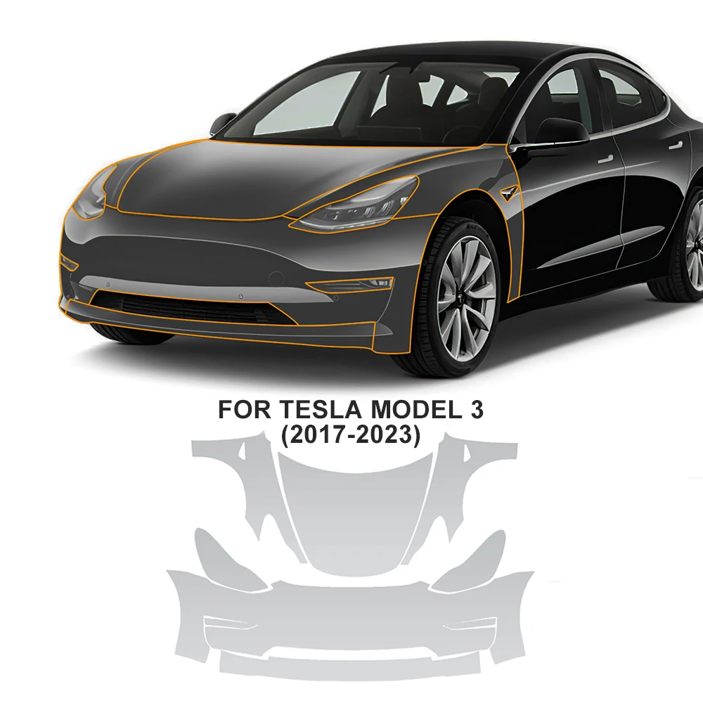 Tpu Invisible Car Paint Protection Film Clear Bra Ppf Decal Kit Per Tesla Model 3 2020-2023 Highland 2024-Up Accessori Per Auto