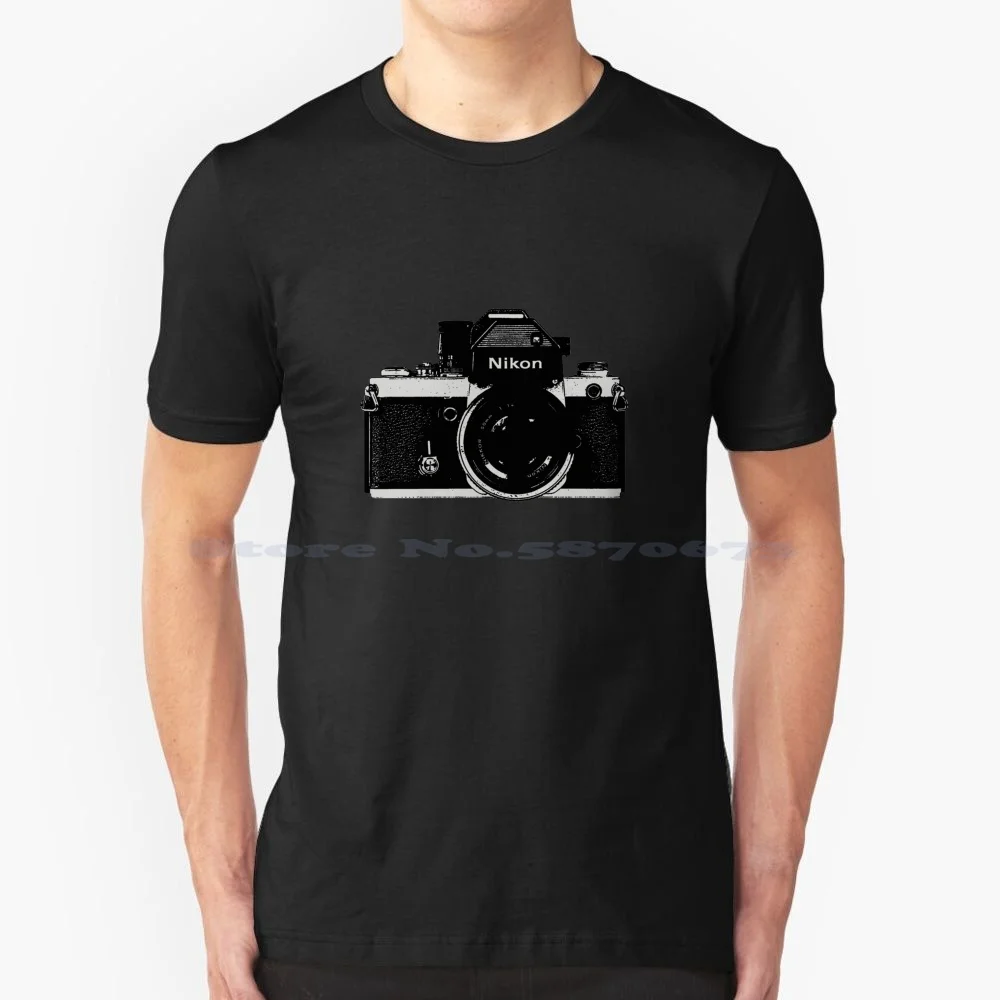 Nikon F2 T Shirt 100% Cotone Tee Vintage Professional 35Mm Slr Film Camera Analogica