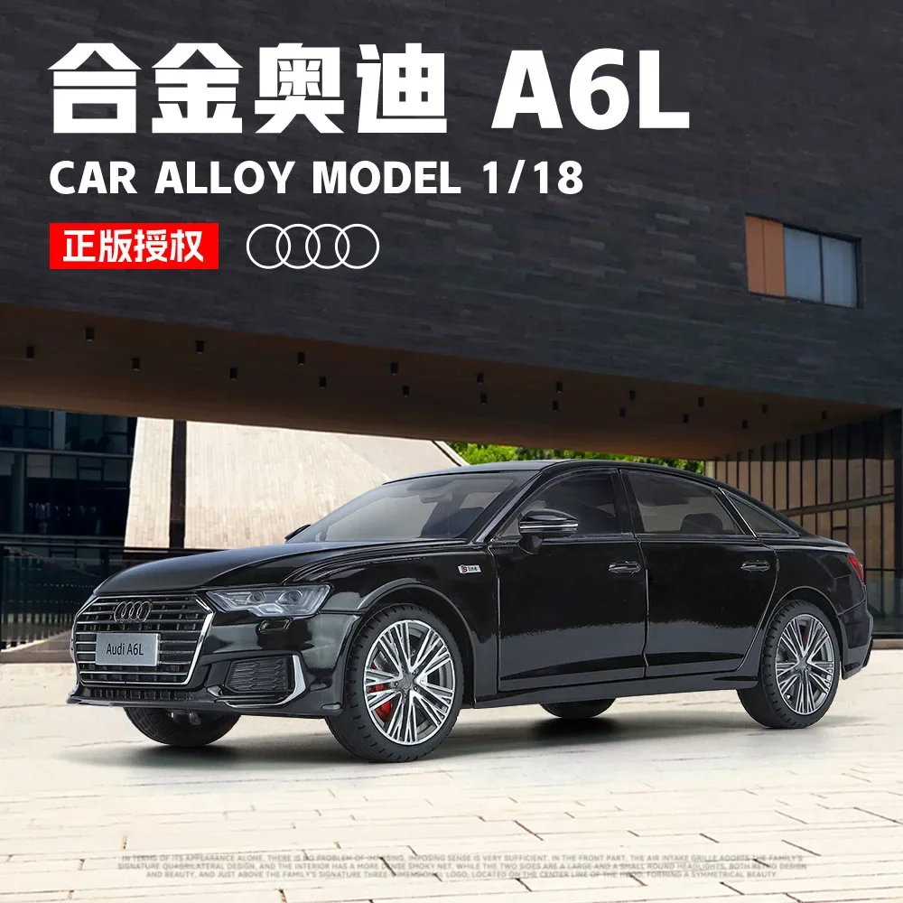 1: 18 Audi A6 Sound-Light Echo Alloy Car Model Ornamenti Da Collezione