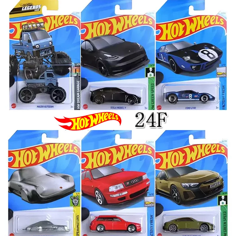Hot Wheels Genuine 2024 F Case Alloy Car 1/64 Bus Fuoristrada Diecast Audi Model Mazda Fire Truck Toys For Boys Ford Pickup