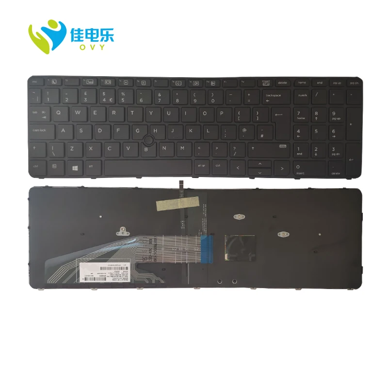 Tastiera A Trackpoint Retroilluminata Per Laptop Uk Per Hp 650 655 G2 G3 Probook 450 455 470 G3 G4 827028-031 841136-031 831021-031 841137-031