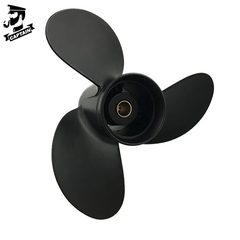 Captain Propeller 8.9X9.5 Black Max Fit Mercury Mariner Tohatsu Motore Fuoribordo 8Hp 9.8Hp 9.9Hp 12 Denti Scanalati 48-897620A10