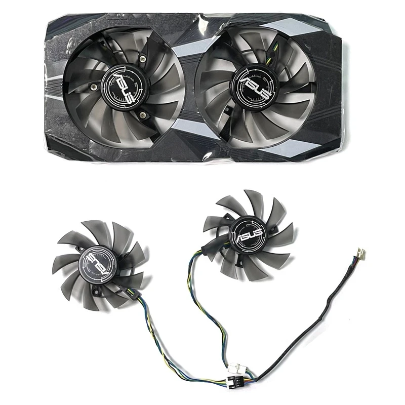 2Pcs 75Mm 12 12V 0.5A Gtx 1650 Gtx 1660 Ti Gpu Fan Per Asus Dual Gtx 1650 1660Ti Ventola Della Scheda Grafica