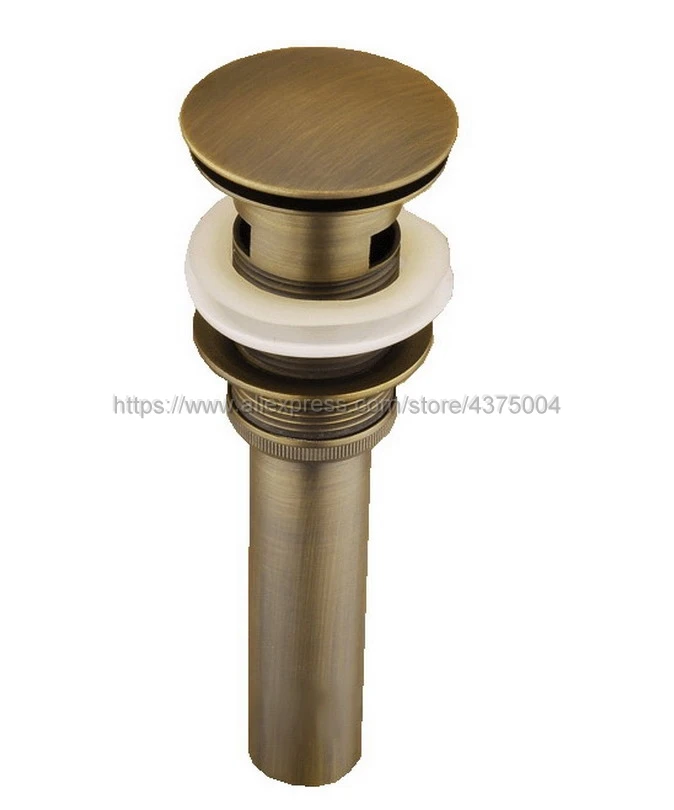 Bagno Lavabo Antico D'Ottone Del Dispersore Del Bacino Di Drenaggio Pop Up Griglia Rifiuti Drainer Waterlet Scarichi Con Foro Troppopieno Nsd003
