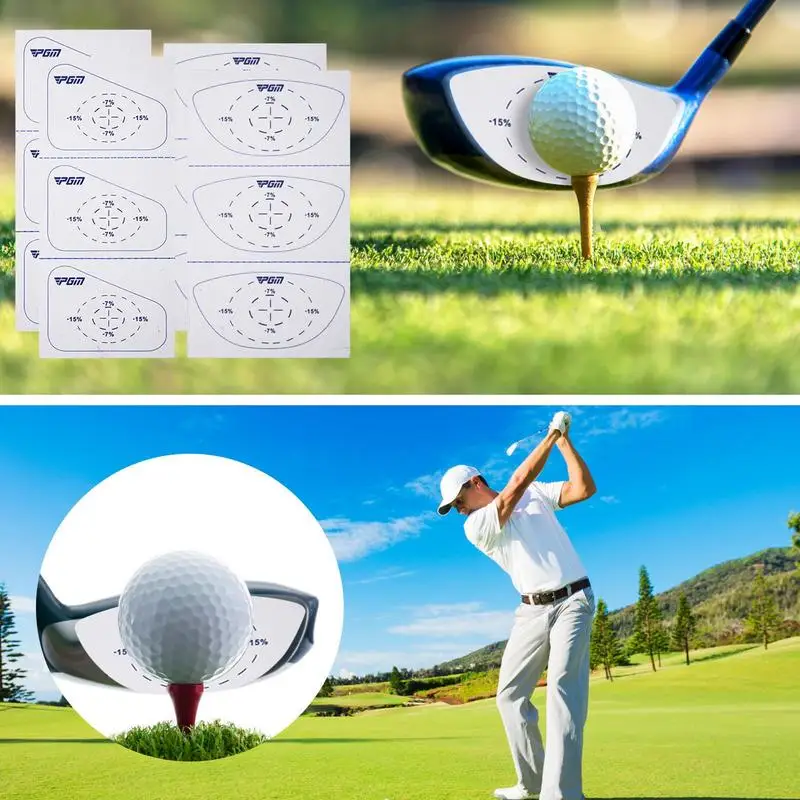 6 Adesivi Golf Impact Tape Marking Paper Lable Impact Target Sticker Per Iron Woods Driver Training Aids Tools Strumenti Di Pratica
