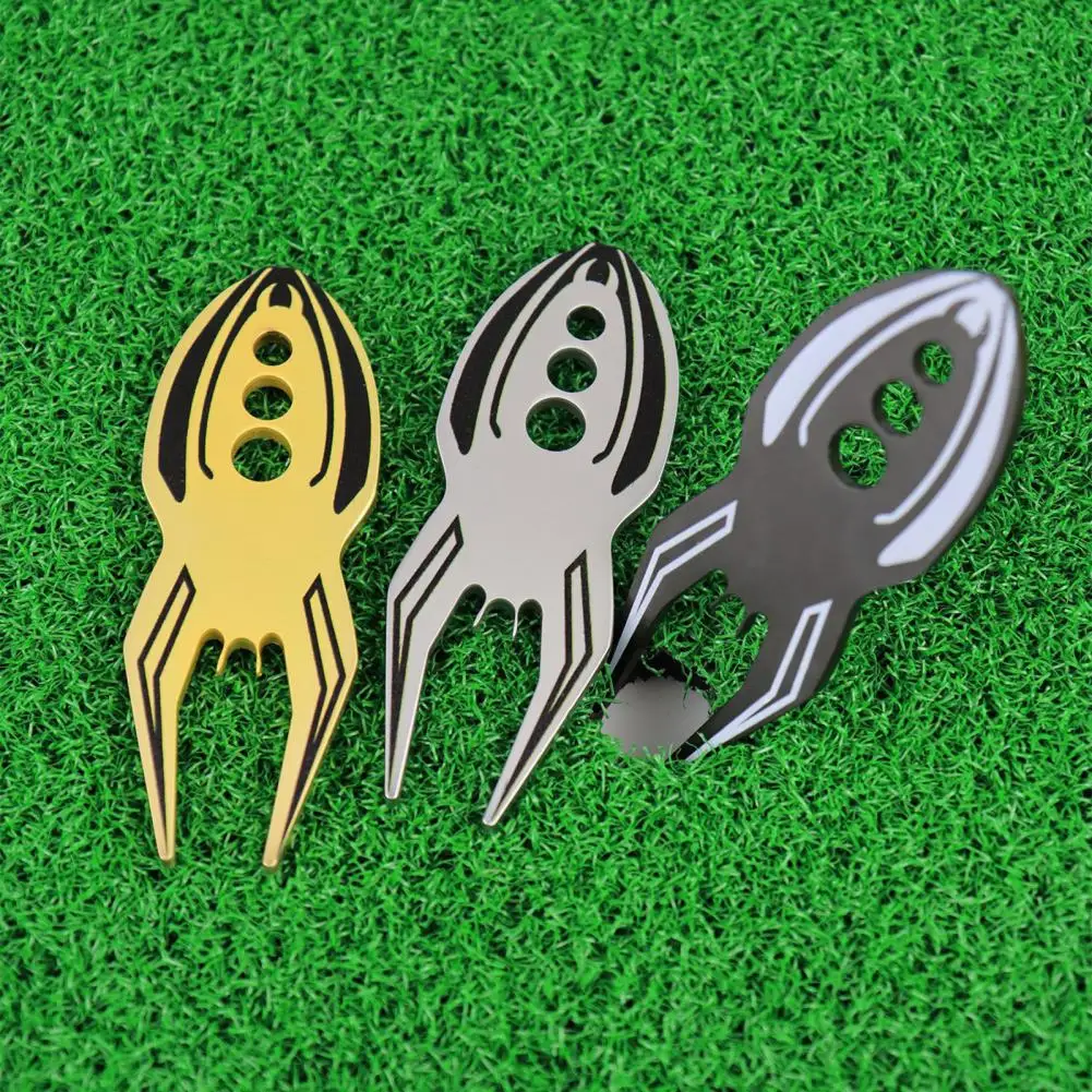 Golf Divot Tool Compact Golf Green Fork Divot Tool Affidabile Golf Pitch Mark