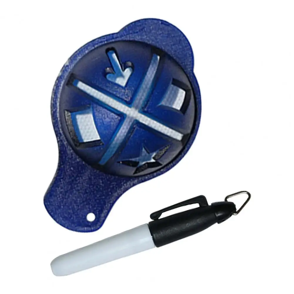 2 Pz/Set Durevole Golf Marker Penna Allineamento Mark Efficace Golf Ball Liner Golf Marker Template Strumento