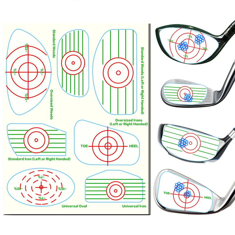 Adesivi Per Impatto Da Golf Ball Impact Mark Target Sticker Training Aid Tape Etichette Adesivi Putter Hit Sticker