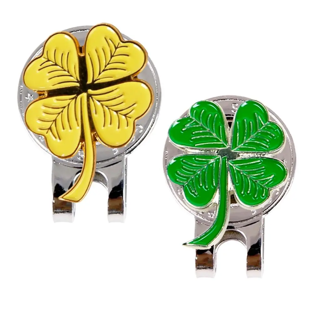 Accessori Ball Coin Mark Lucky Grass Ball Token Golf Equipment Golf Cap Clip Four Leaf Clover Golf Hat Clip Golf Ball Marker