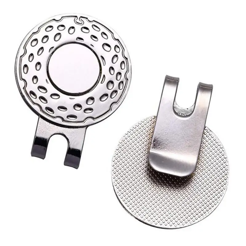 1 Pz Cappello Da Golf Clip Mark 25Mm Moneta Rotonda Silver Ball Mark Con Magnete Golf Putting Green Accessori
