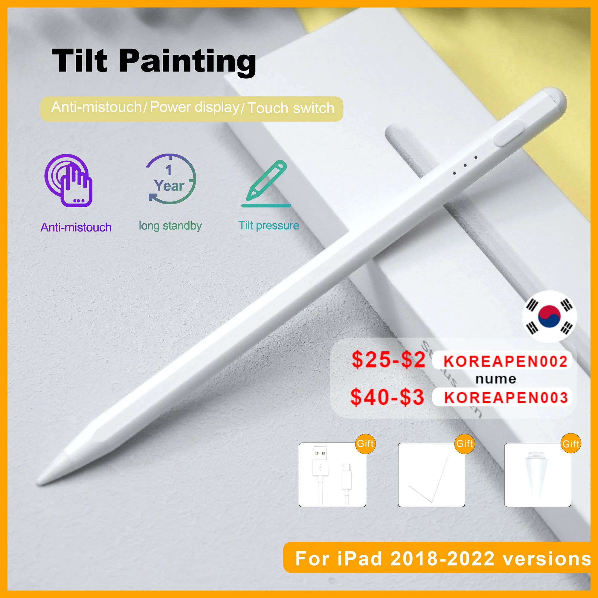 Per Apple Pencil 2 Gen Per Funda Ipad Pencil 2022 2021 2020 2019 2018 Air 5 Bluetooth Touch Stylus Pen 애플펜슬