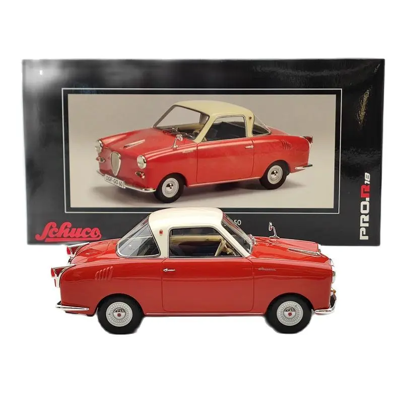 Schuco 1:18 Per Goggomobil Coupe Ts 250 Resina Rossa/Bianca Modello Di Auto Collezione Limitata Regali