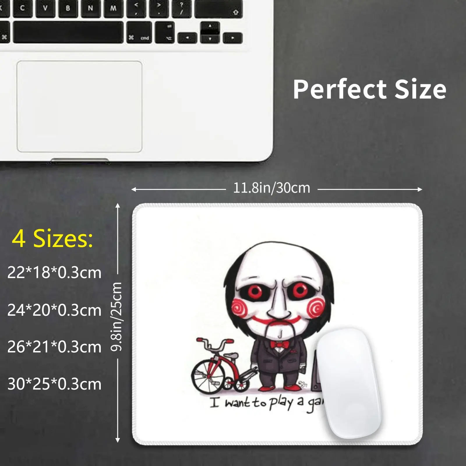 Jig Saw Mouse Pad Diy Print Jig Saw Saw Billy Puppet Horror Movie Spaventoso