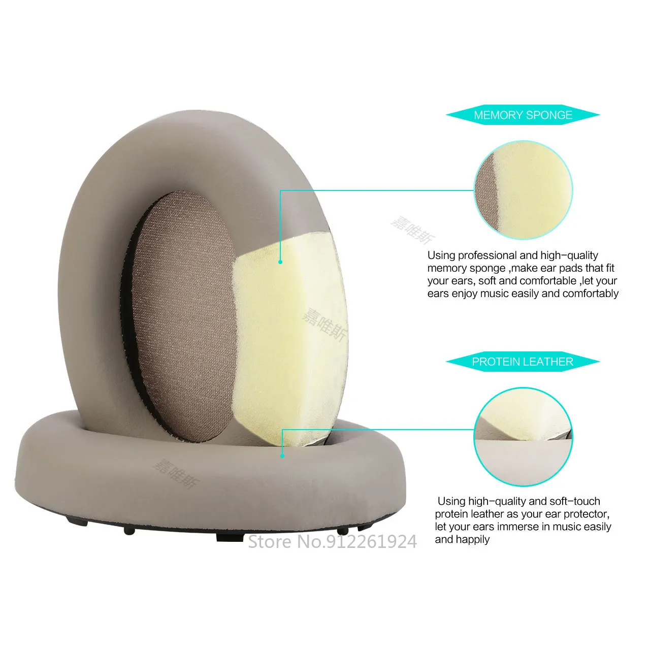 Sostituzione Professionale Dei Cuscinetti Auricolari Wh1000Xm3-Cuscinetti Auricolari Compatibili Con Le Cuffie Over-Ear Sony Wh1000Xm3 Con Soft Pro