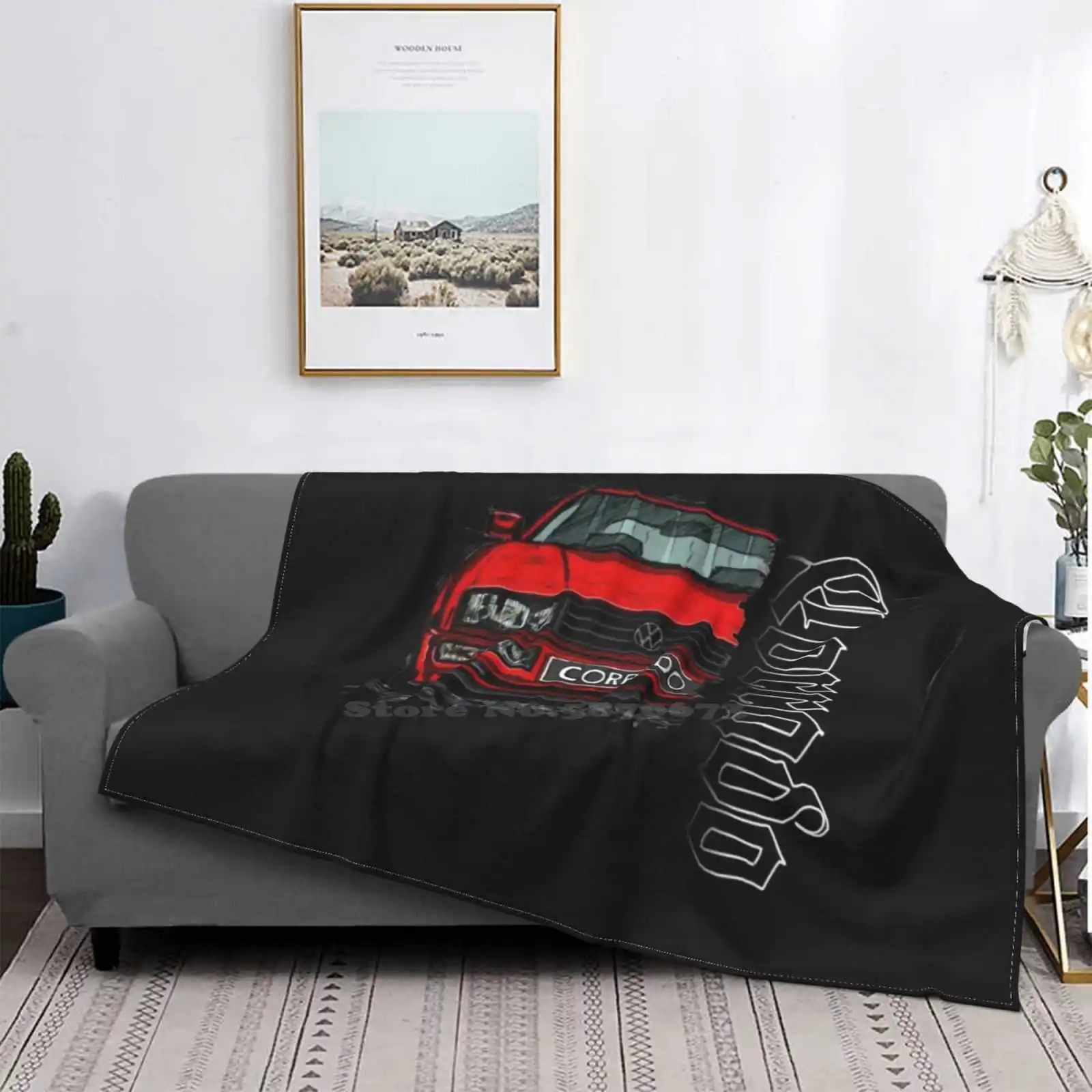 Vw Corrado Classic Oldschool Soft Warm Light Thin Coperta Camp Classic Corrado Airride Bus Surf Corrado Edition Wolfburg Red