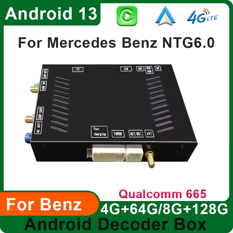 Wireless Carplay Android Auto Adapter Control Module Decorder Box Per Mercedes Benz A B C Ntg6.0 Sistema Mbux Plug And Play Gps