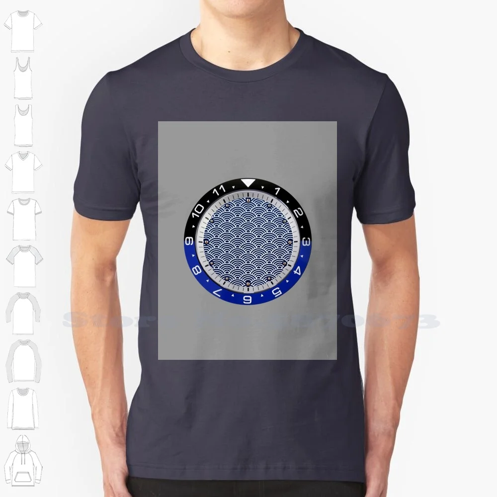 Skx Mod-Blue Seigaiha Pattern Cool Design Trendy T-Shirt Tee Marine Master Skx Mod Mod Orologio Giapponese Seigaiha Blue