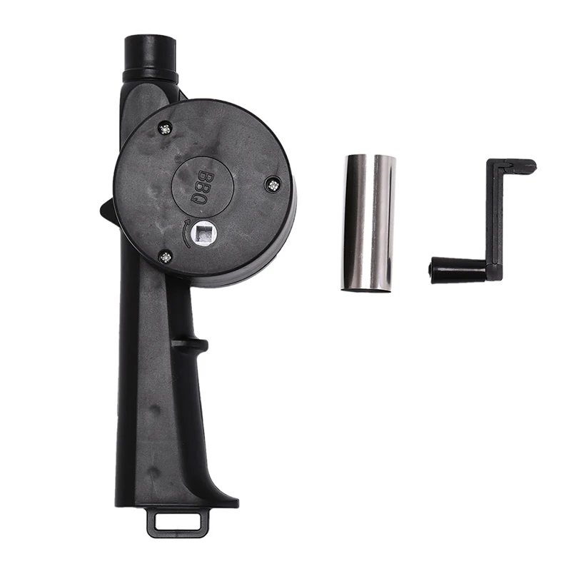 1Pc Outdoor Cooking Bbq Fan Air Blower Per Barbecue Fire Soffietto Strumento A Manovella Per Picnic Camping Handheld Cooking Fan Tool