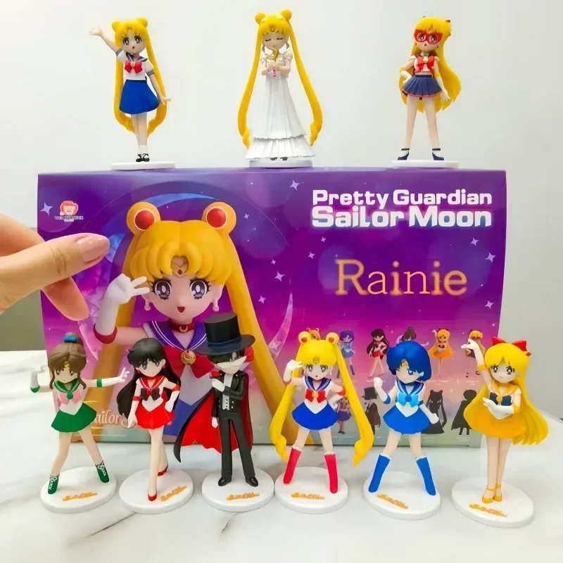 Hot Sailor Moon Blind Box Anime Figure Tsukino Usagi Mizuno Ami Hino Rei Kino Makoto Chiba Mamoru Mysteries Decorazione Giocattolo Regalo