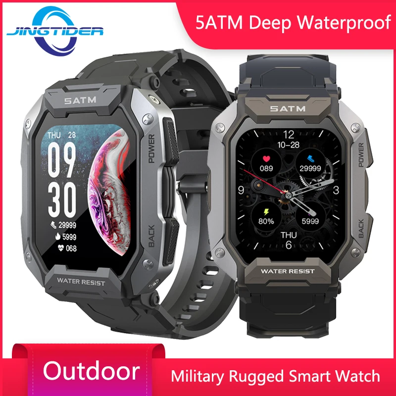 Jingtider 5Atm Ip68 Deep Waterproof Smart Watch Ultra Outdoor Sport Watch Bluetooth Call 1.71 "Grande Schermo Fitness Pk M1 Pro