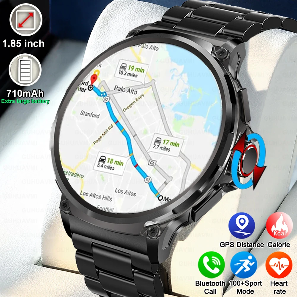 Per Xiaomi Rugged Military 1.85 "Hd Bluetooth Call Smart Watch Men Gps Track 710Mah Batteria Grande 400 + Dial Smartwatch Impermeabile