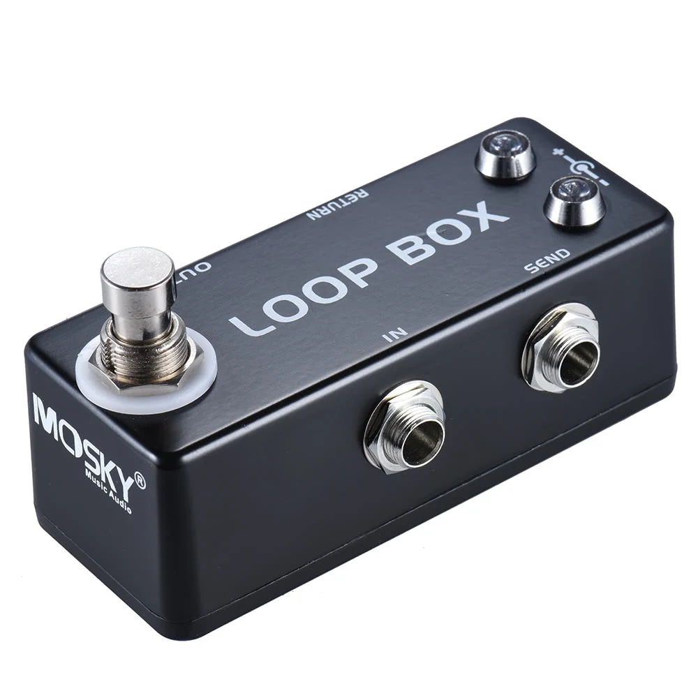 Mosky Loop Box Mini Guitar Effect Pedal Chitarra Elettrica Effetti Acustici Pedal Loop Station Riverbero Pedale Sintetizzatore Mixer Audio