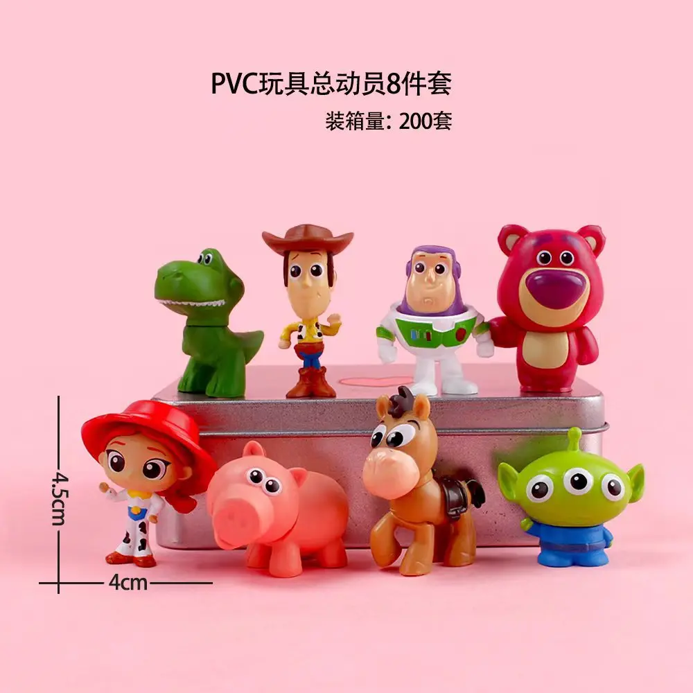 8 Pz/Set Disney Toy Story Action Figure Anime Cartoon Model Doll Car Decoration Cake Accessories Collection Classic Children Toy