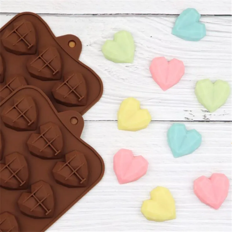 New Heart Stampi Per Cioccolato 15 Cavità Forma D'Amore Silicone Matrimonio Caramelle Stampi Da Forno Decorazioni Per Cupcake Stampo Per Dolci 3D Fai 